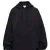 oversized-black-hoodie-flatlay-front.jpg Flatlay view of oversized black hoodie with drawstring and front pocket