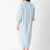 100 - cotton - shirt - dress - light - blue.webp 100% cotton shirt dress in light blue with shirt - style design
