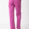 100% cotton corduroy classic casual pants in pink (back view)