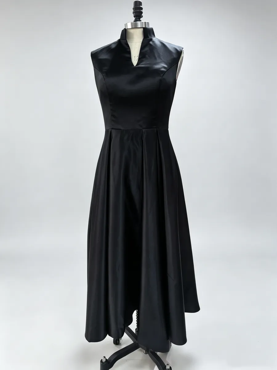 Black A-Line Dress Front View