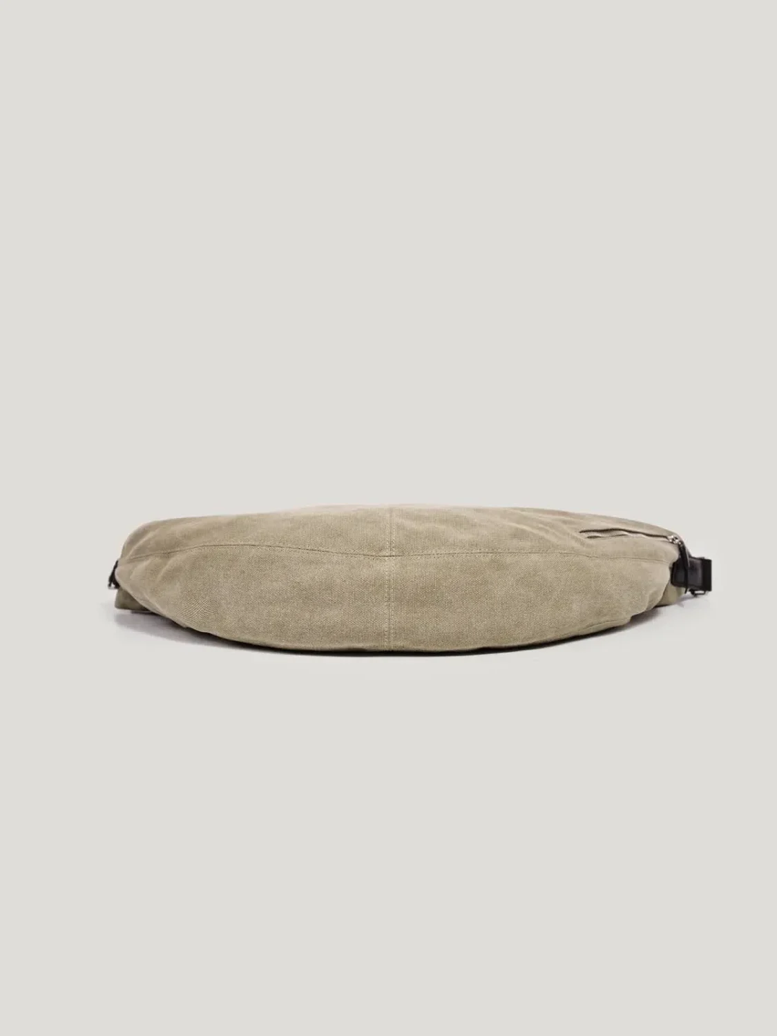 Canvas Shoulder Bag front view, professional studio photography, gray background, 3:4 ratio, handmade canvas shoulder bag, 3Nice 3NiceClothing