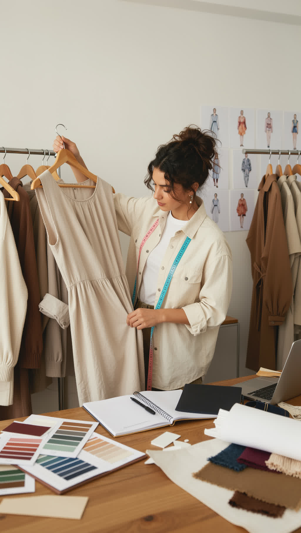 Quality garment samples on display