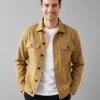 camel-utility-button-up-jacket-model-display.jpg Model wearing camel utility button-up jacket