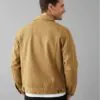 camel-utility-button-up-jacket-model-back-display.jpg Model wearing camel utility button-up jacket (back view)