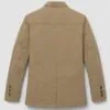 khaki-effortless-utility-blazer-back-display.jpg Back display of khaki effortless utility blazer