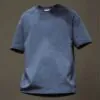 Display of slate blue oversized short sleeve T - shirt